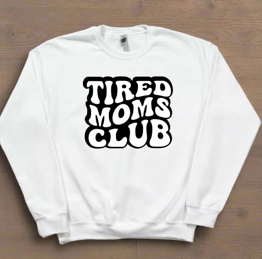 Instagram Tired Moms Club Crewneck Sweatshirt