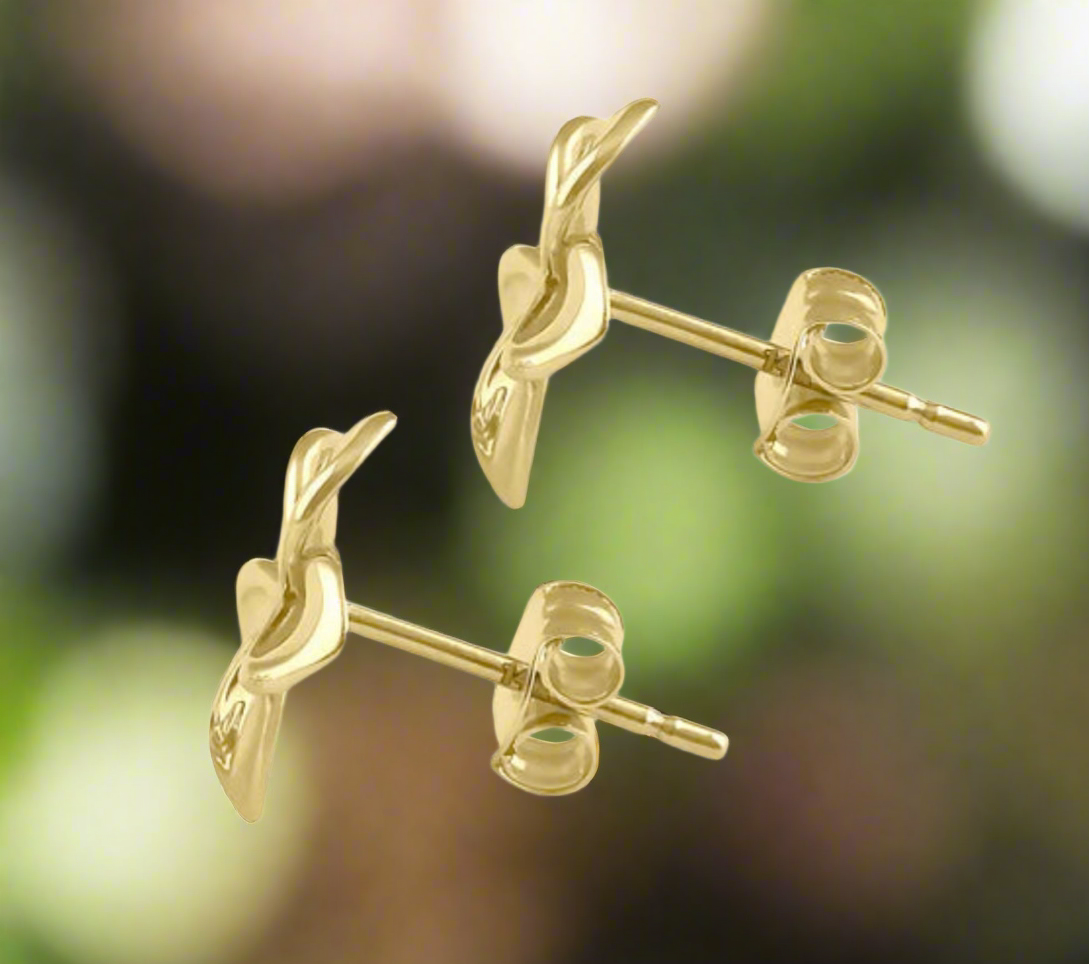 Kiki- 14K Gold Plumeria Earrings PREORDER