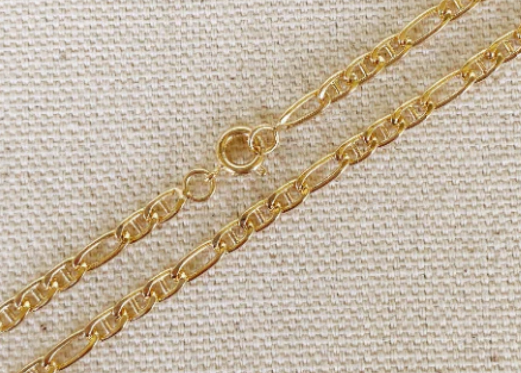 HOLLY- 18k Gold Filled Thin Figaro Chain